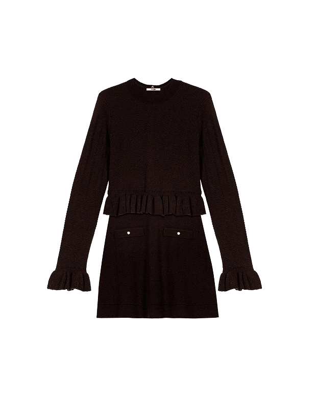 Abito in maglia con maglione rimovibile