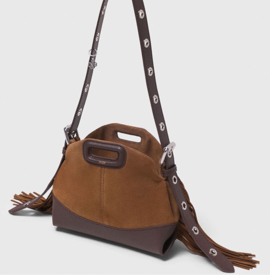 Selezione di borse Maje: focus sulla borsa Miss M mini in pelle e camoscio