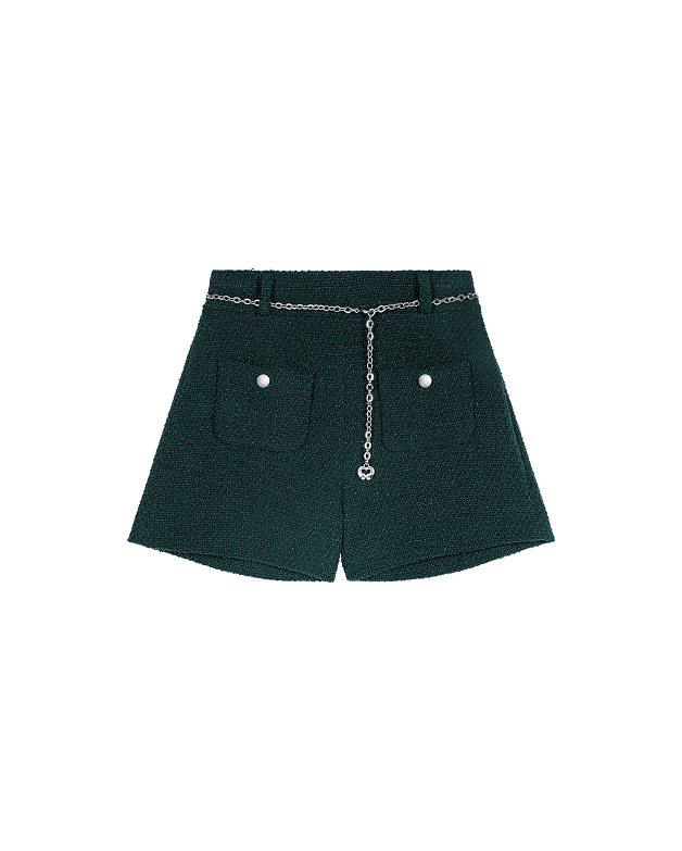 Shorts in tweed