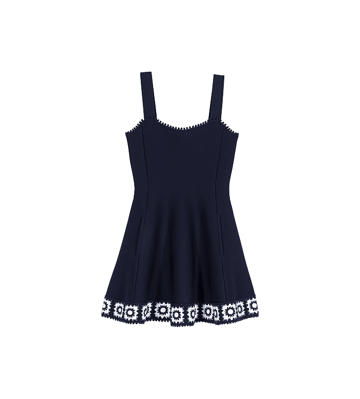 Abito con inserti in crochet