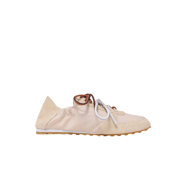 Sneaker in nylon con multi-lacci