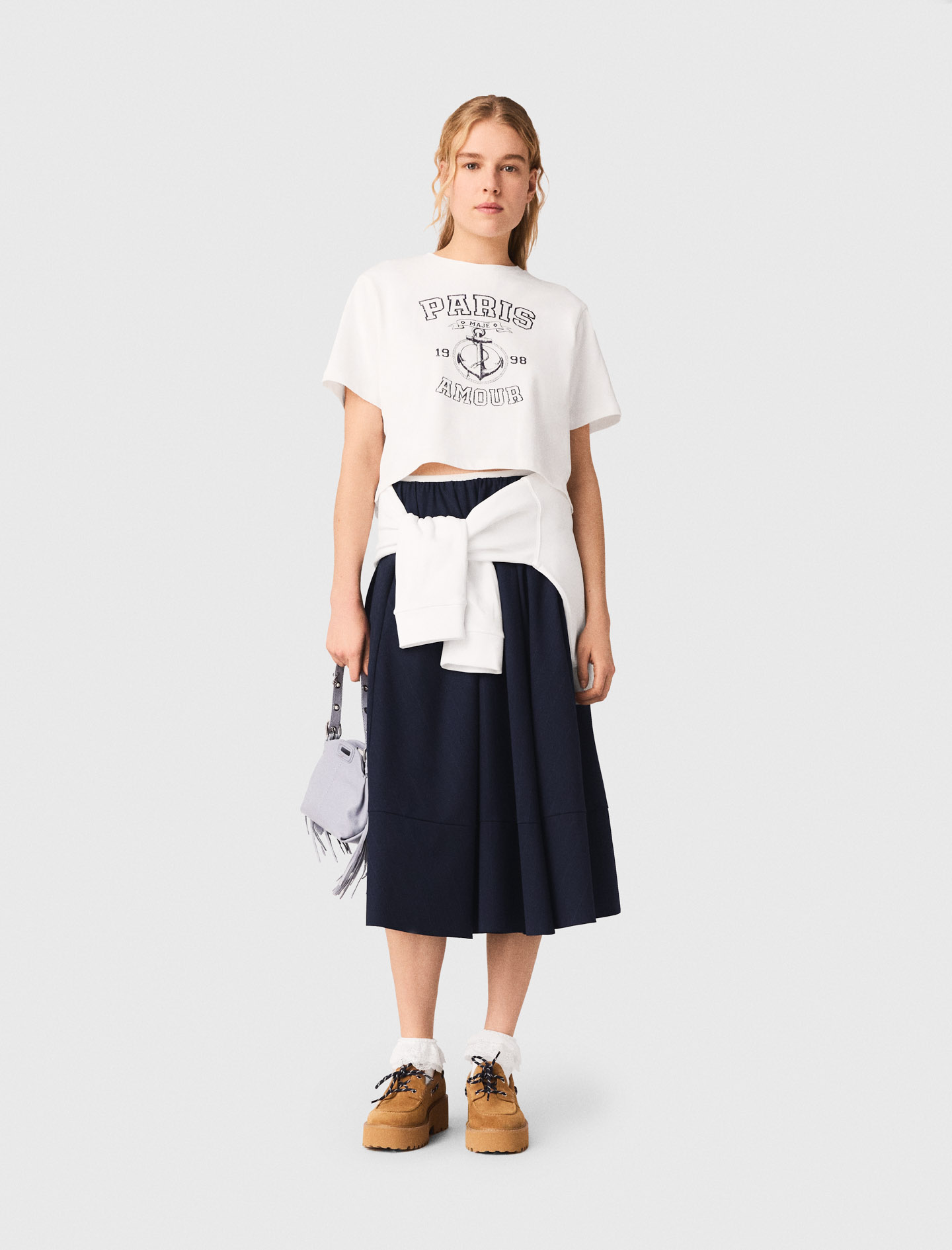 T-shirt Con Stampa Marinara - Bianco - Taglia 42 - Maje