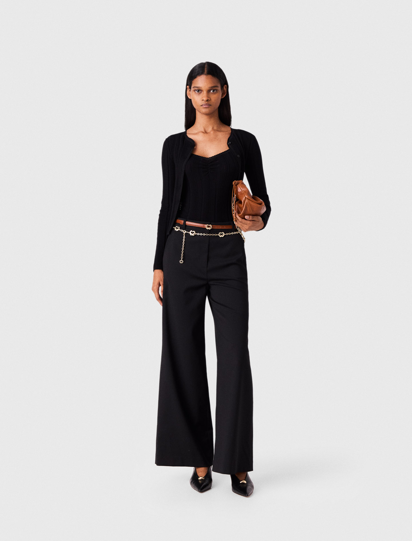 Pantaloni Flare - Nero - Taglia 38 - Maje