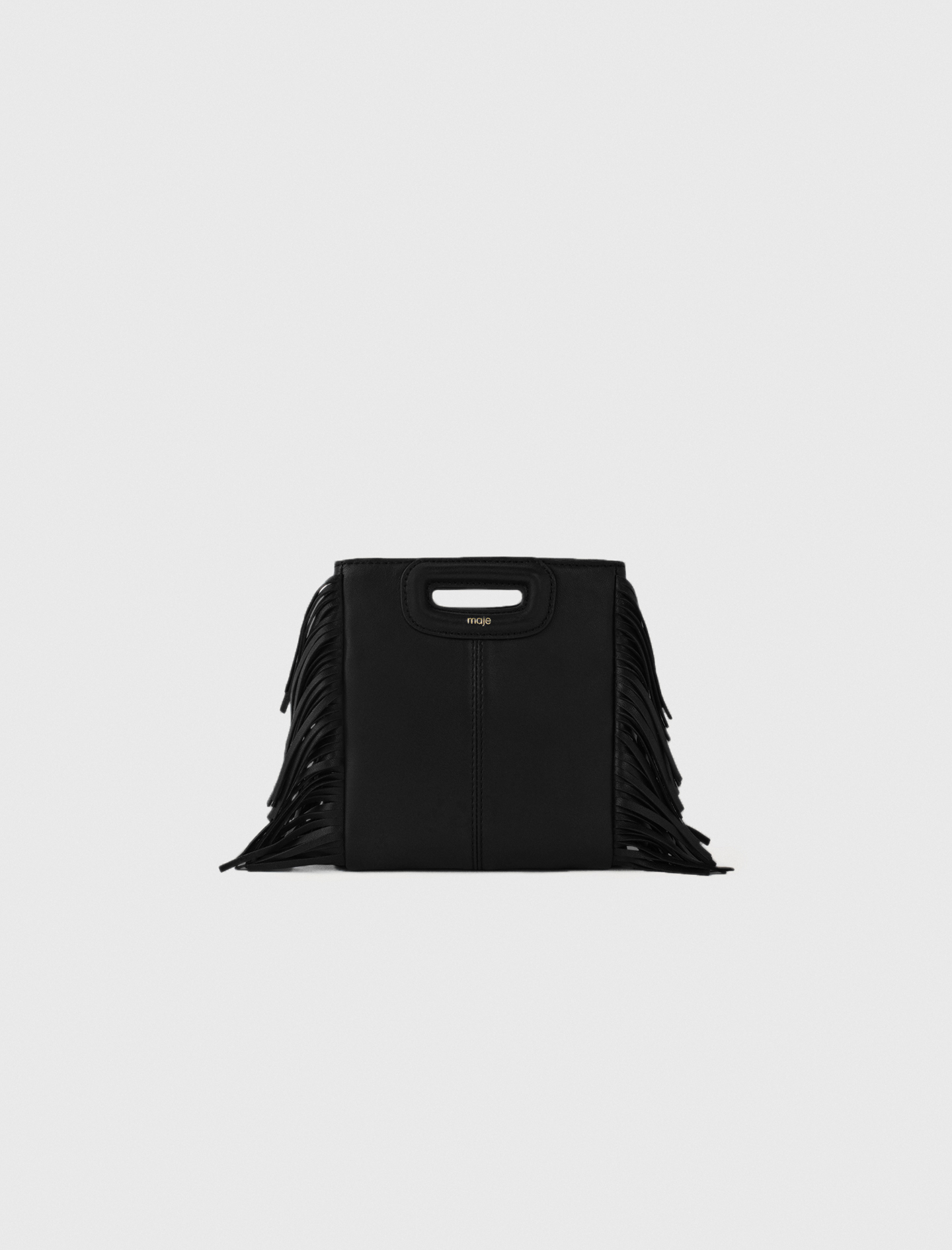 Borsa M Mini In Pelle Liscia - Nero - Maje