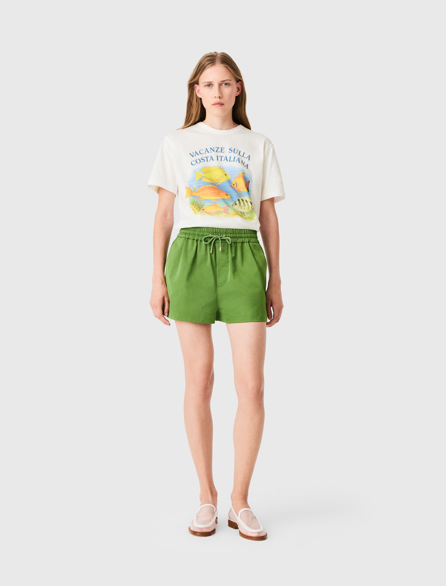 Shorts In Tessuto Tecnico - Oliva - Taglia 42 - Maje