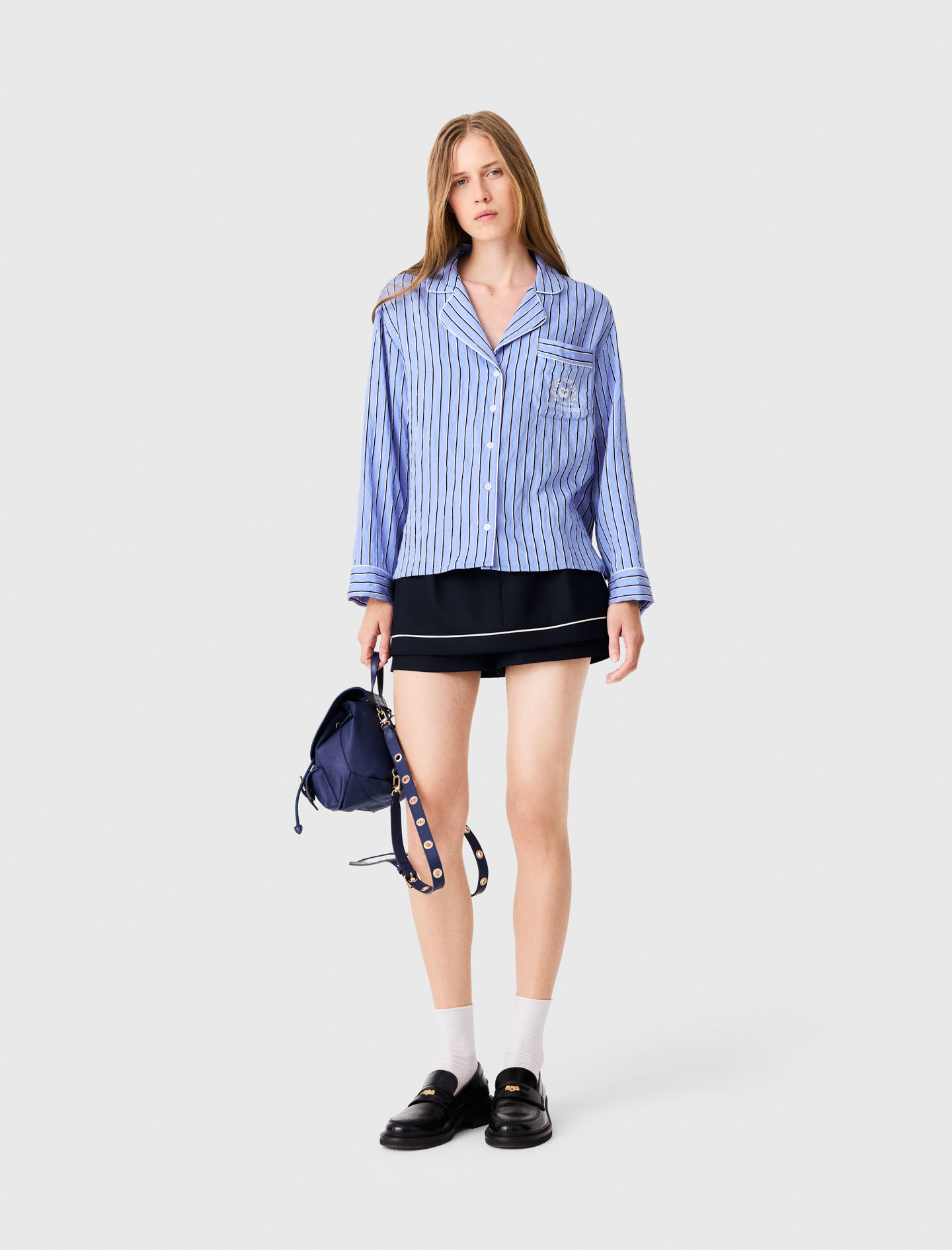 Camicia A Righe - Blu - Taglia 40 - Maje