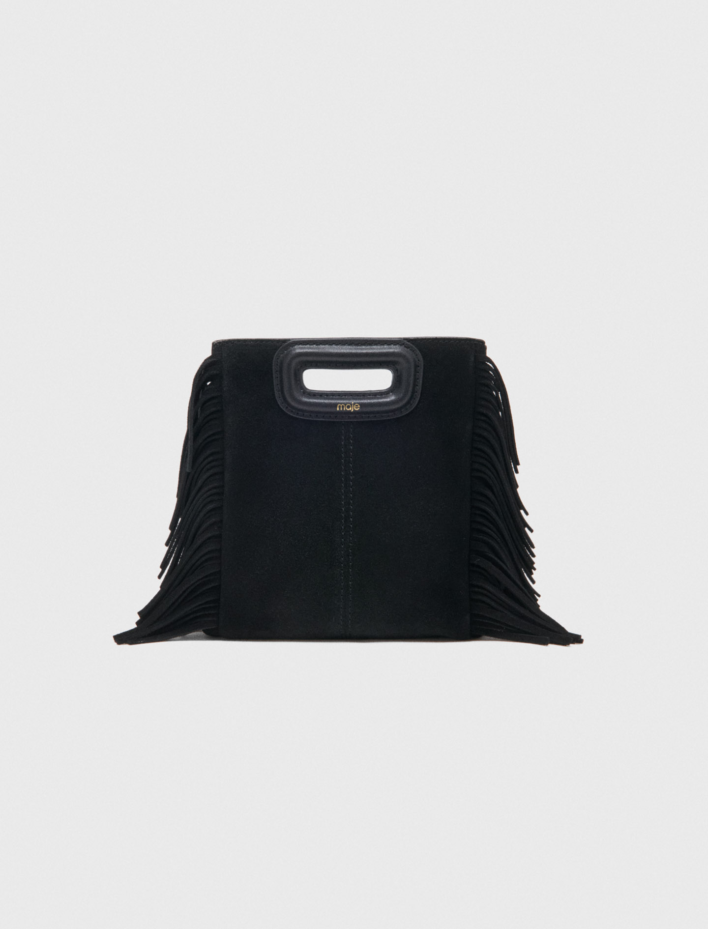 Borsa Mini M In Scamosciato - Nero - Maje