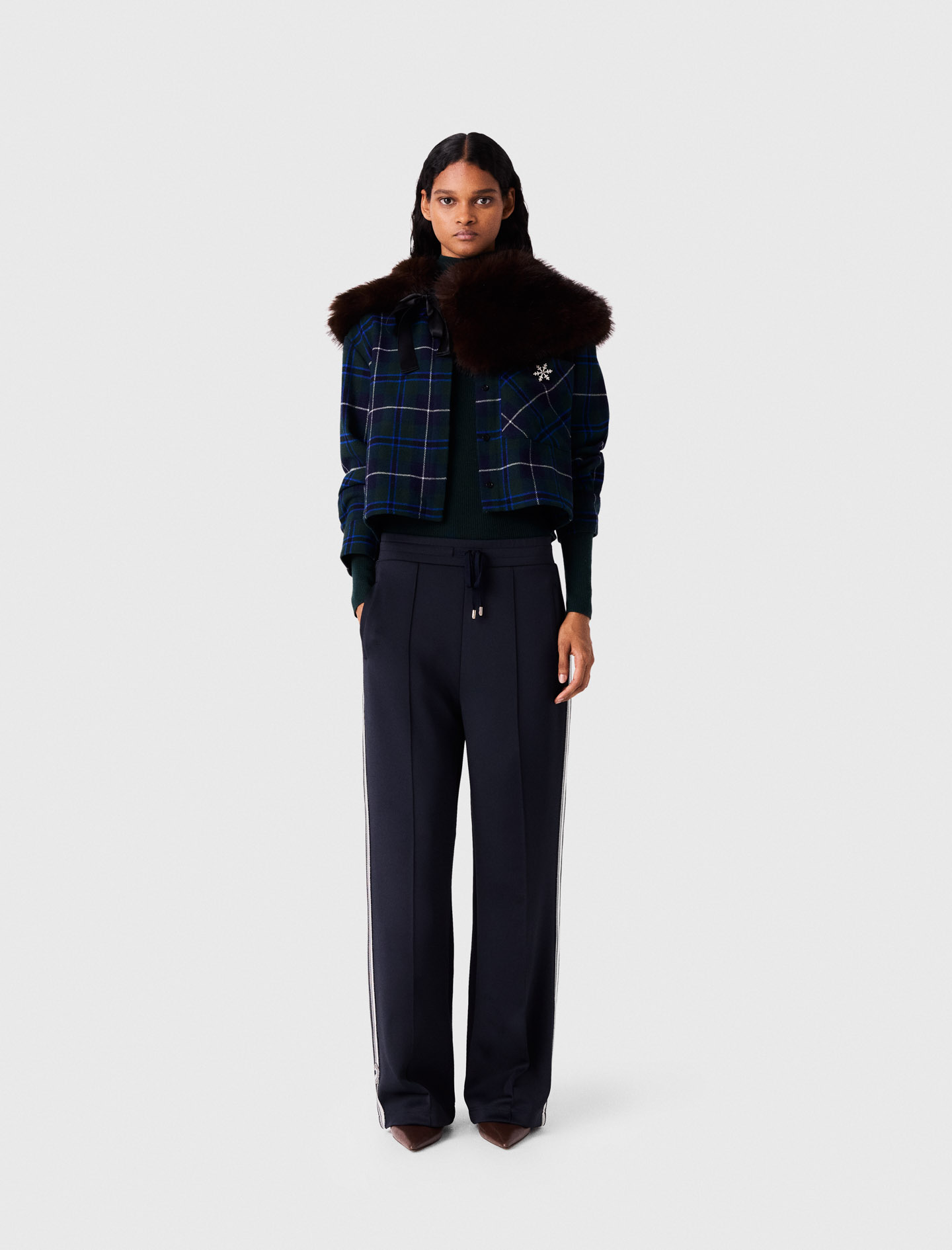 Pantaloni In Jersey - Blu Navy - Taglia 44 - Maje