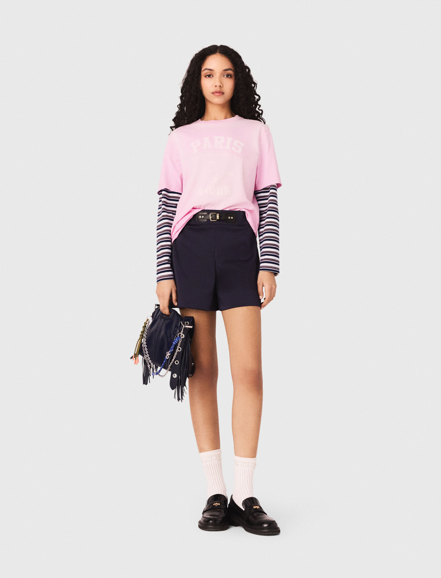T-shirt Con Stampa Marinara - Rosa - Taglia 44 - Maje