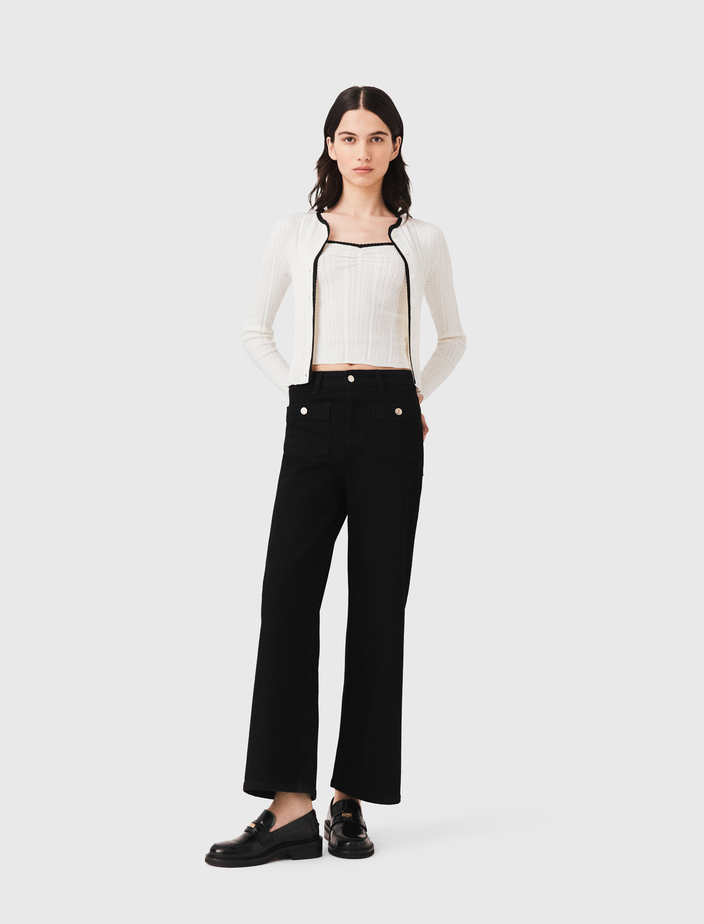 Twinset In Maglia Pointelle - Bianco - Taglia 38 - Maje