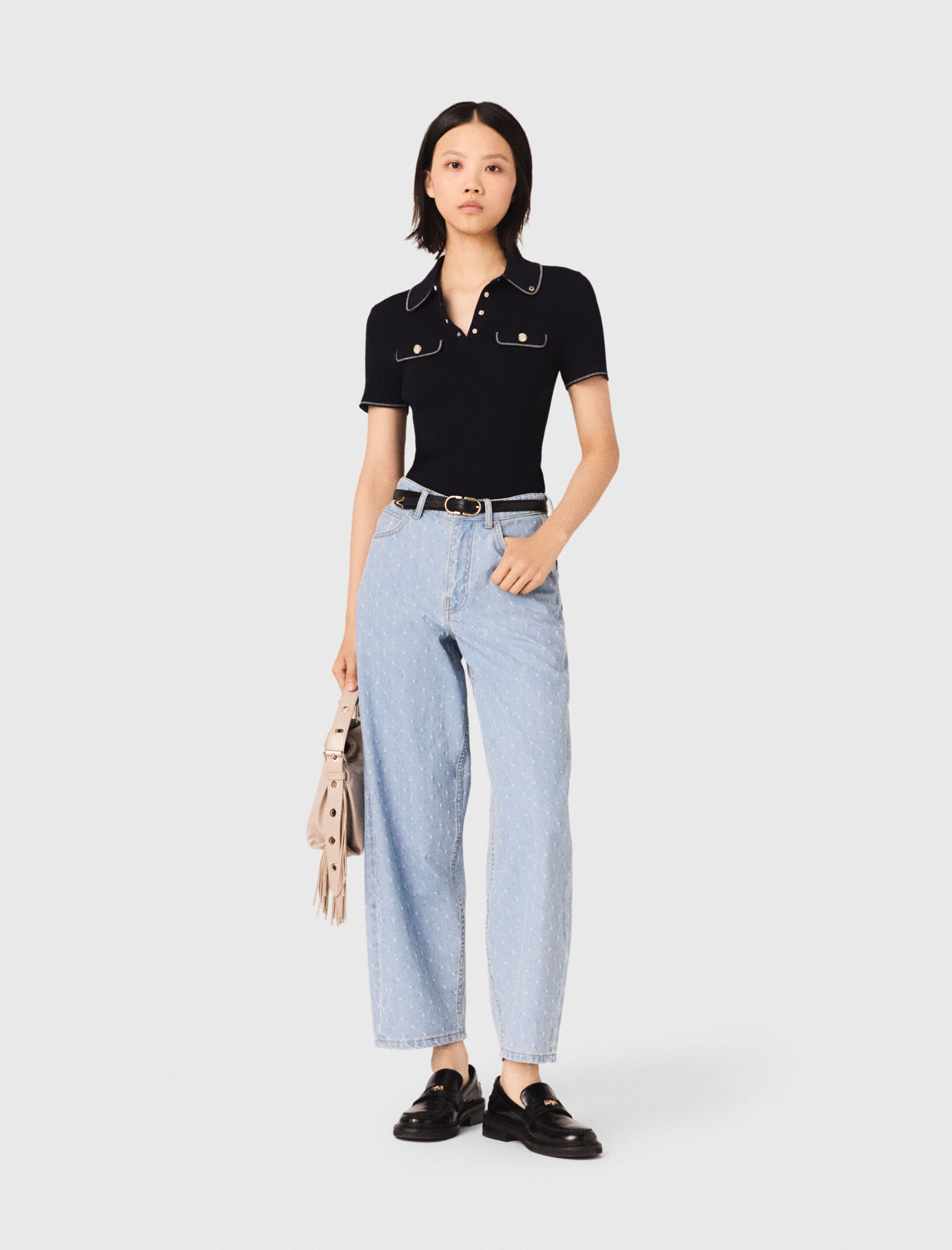 Polo A Maniche Corte - Blu Navy - Taglia 40 - Maje