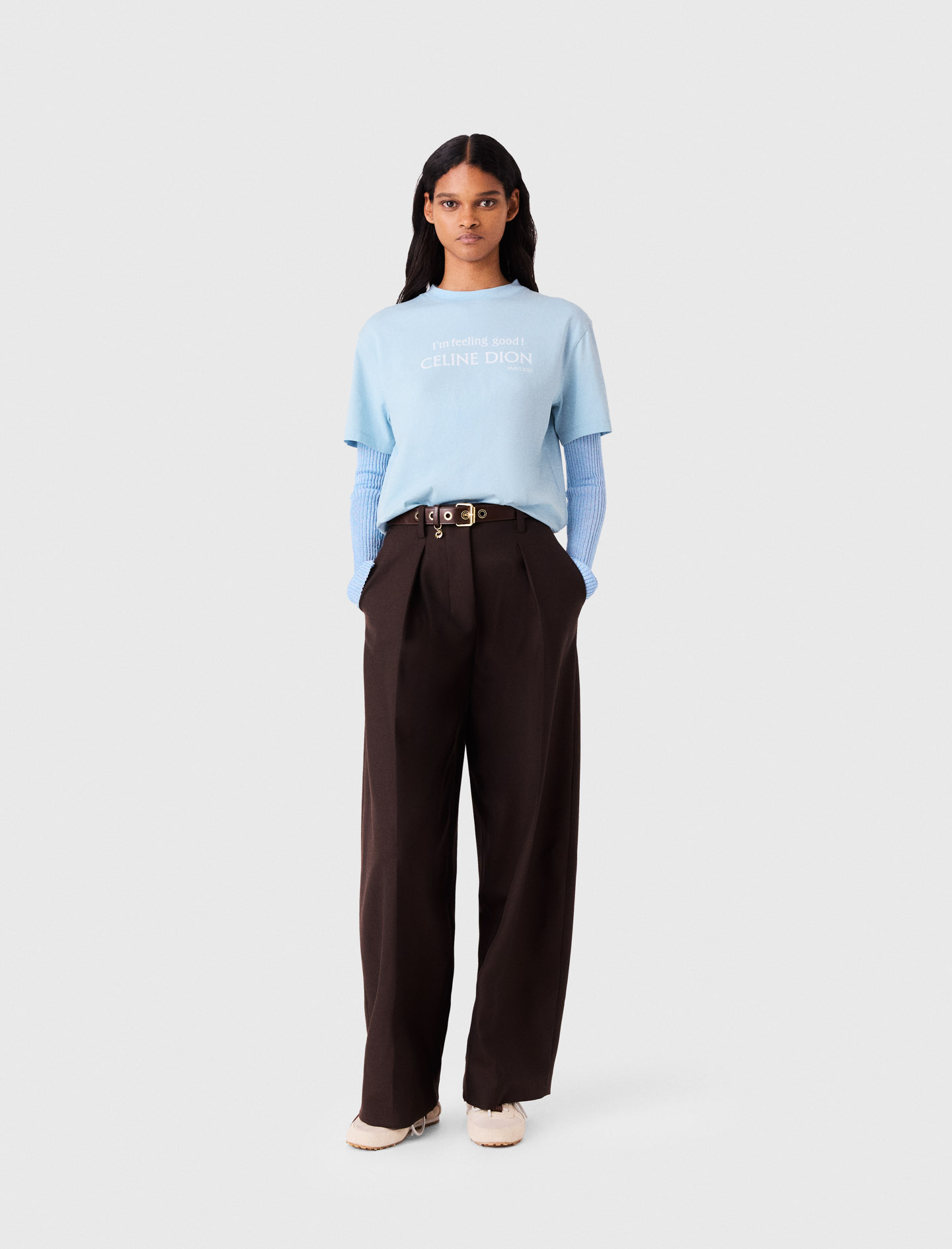 T-shirt Maje X Céline Dion - Celeste - Taglia 38 - Maje