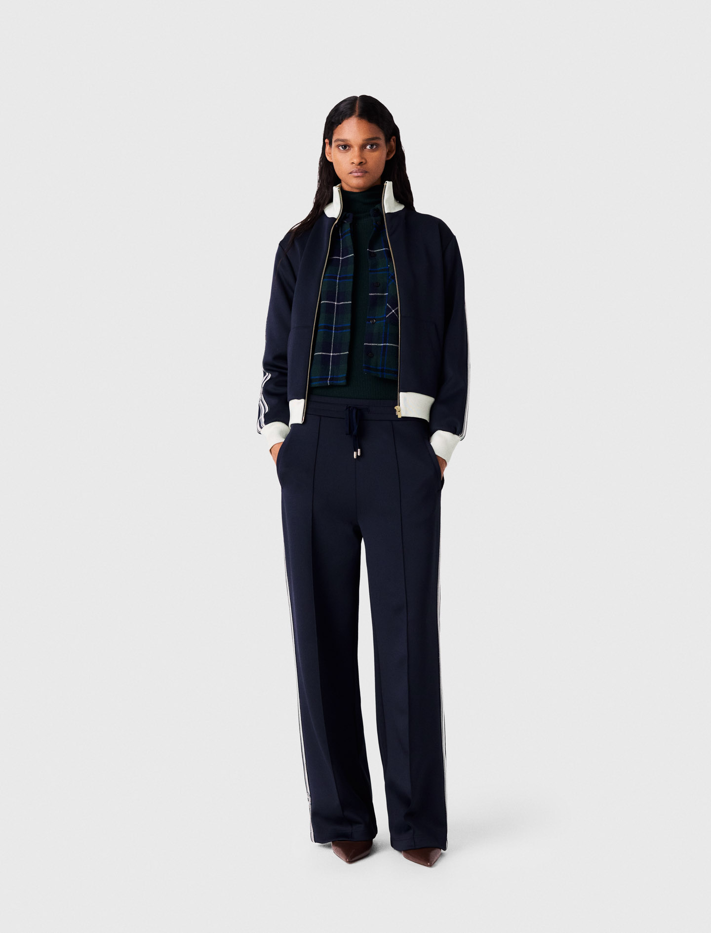 Felpa Con Zip - Blu Navy - Taglia 40 - Maje