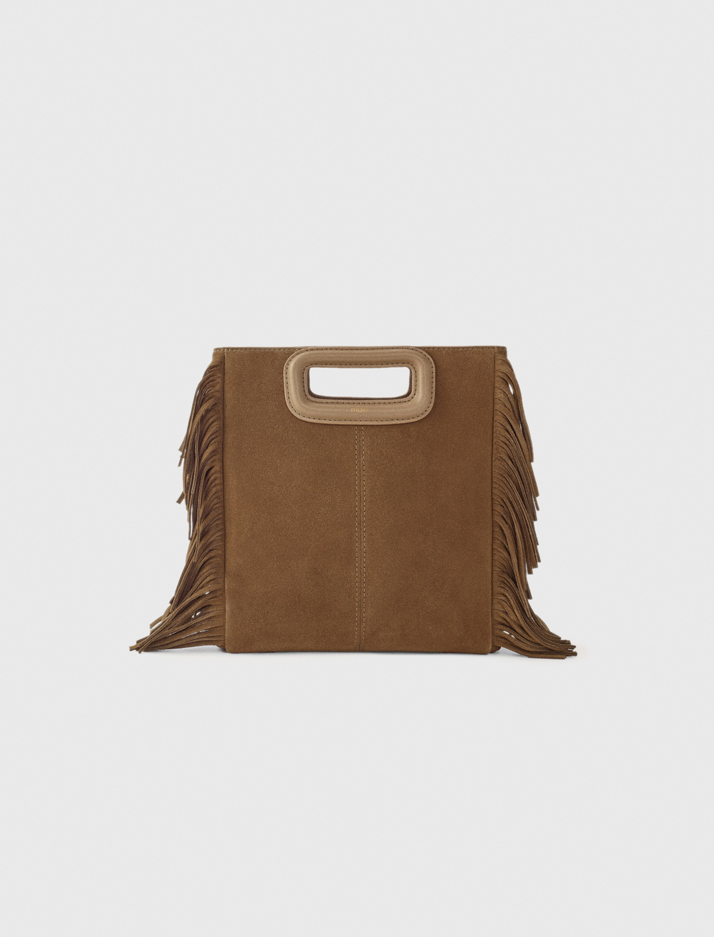 Borsa M In Pelle Scamosciata - Cammello - Maje