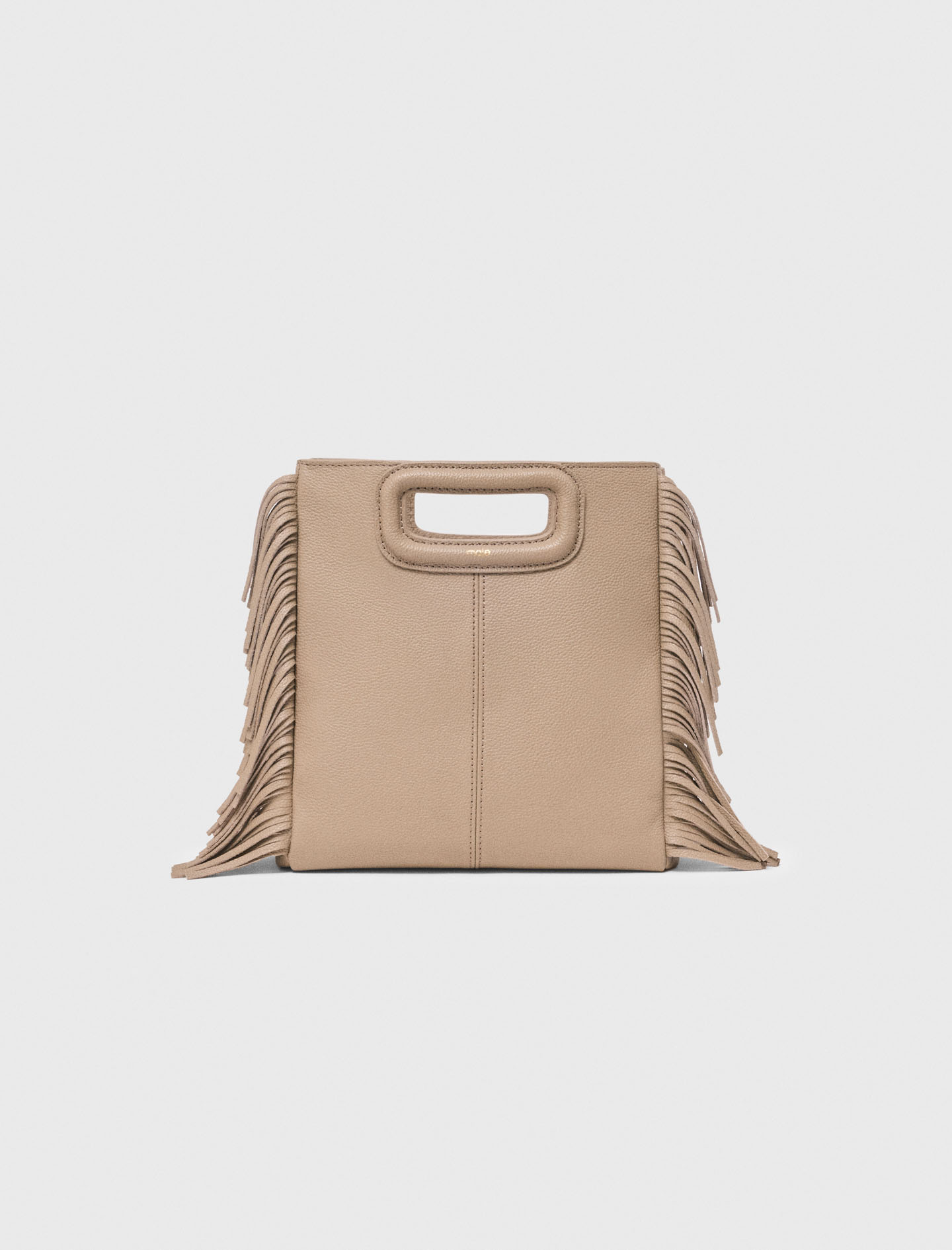 Borsa M In Pelle Martellata - Marrone - Maje