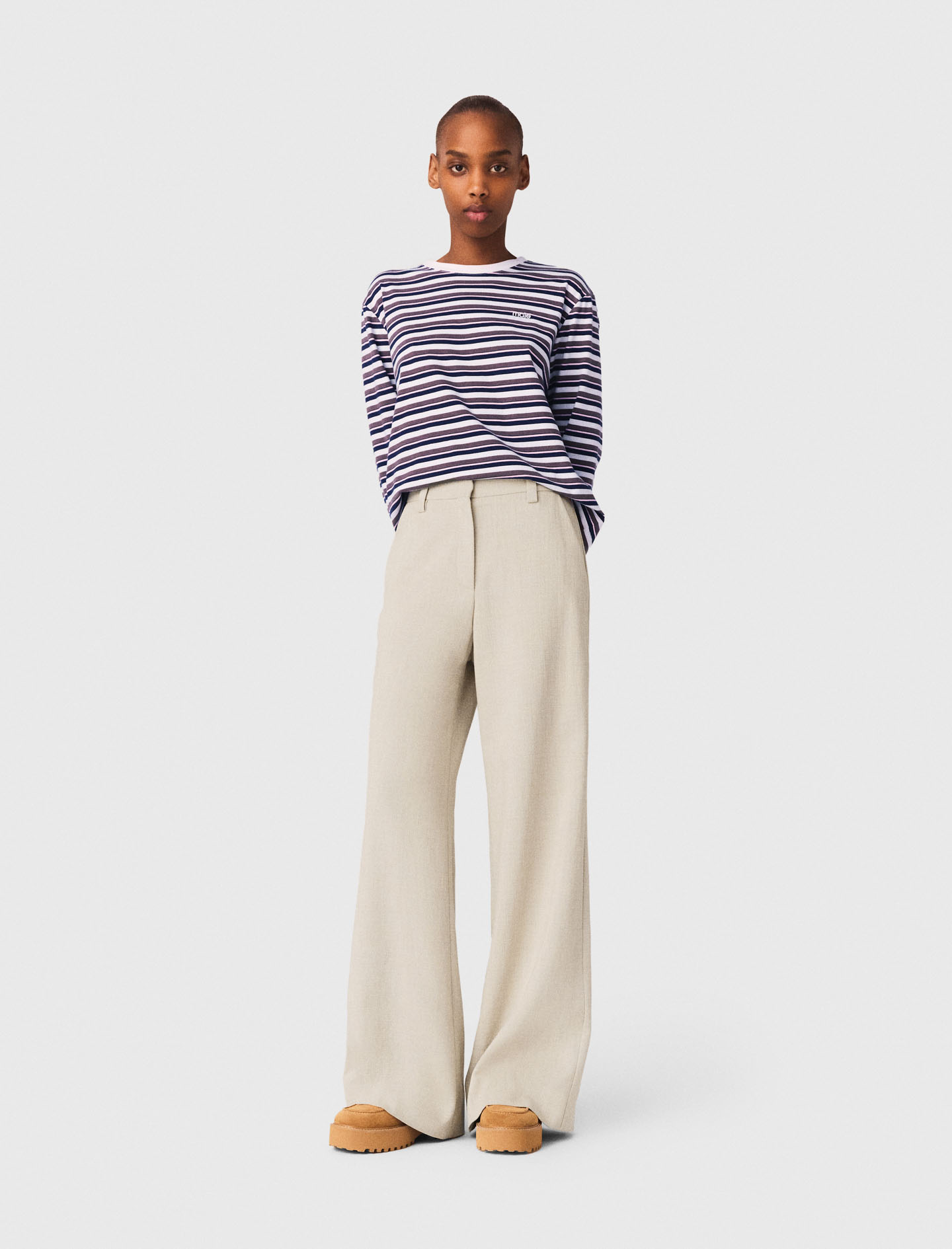 Pantaloni Da Tailleur - Beige - Taglia 46 - Maje