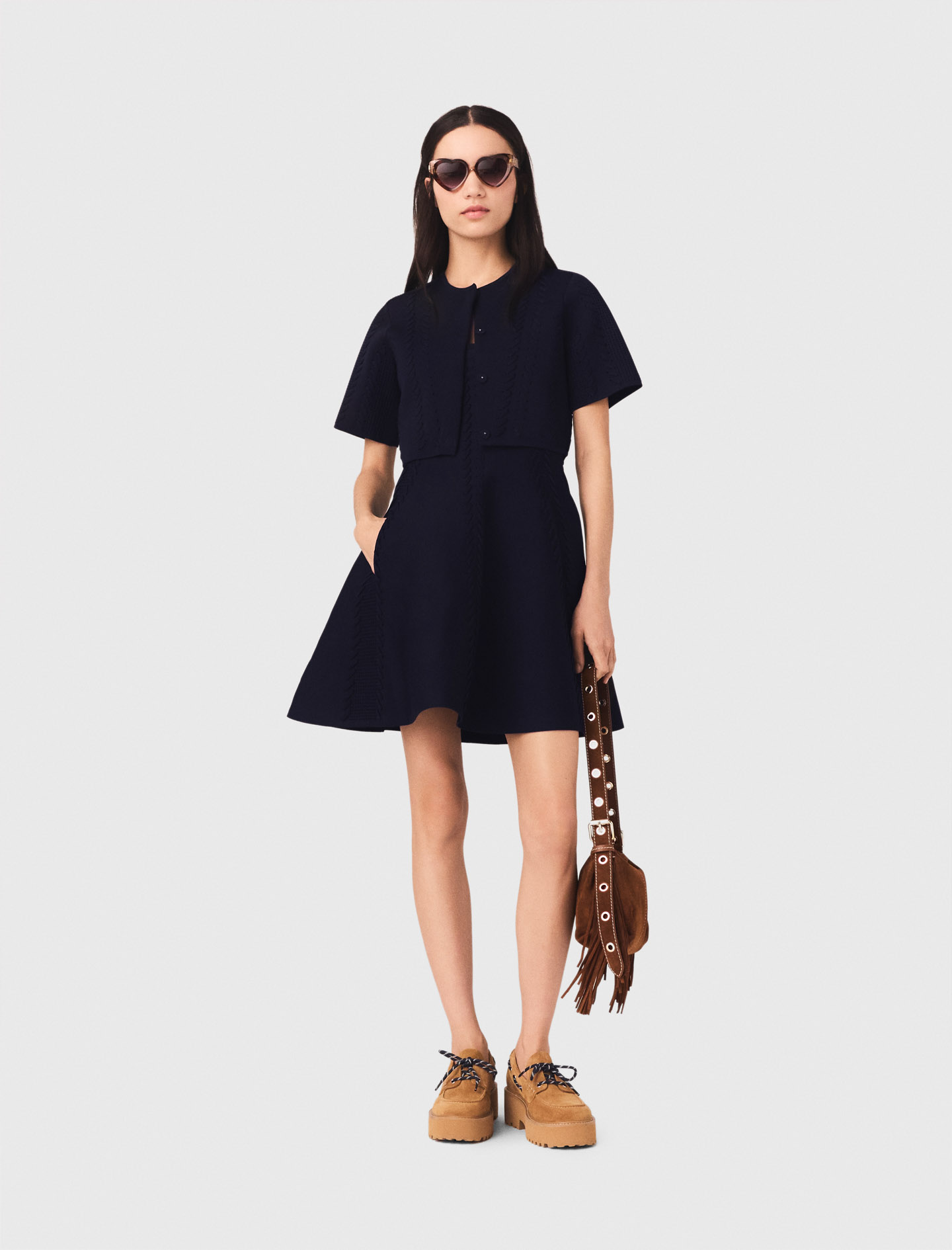 Cardigan Corto - Blu Navy - Taglia 46 - Maje