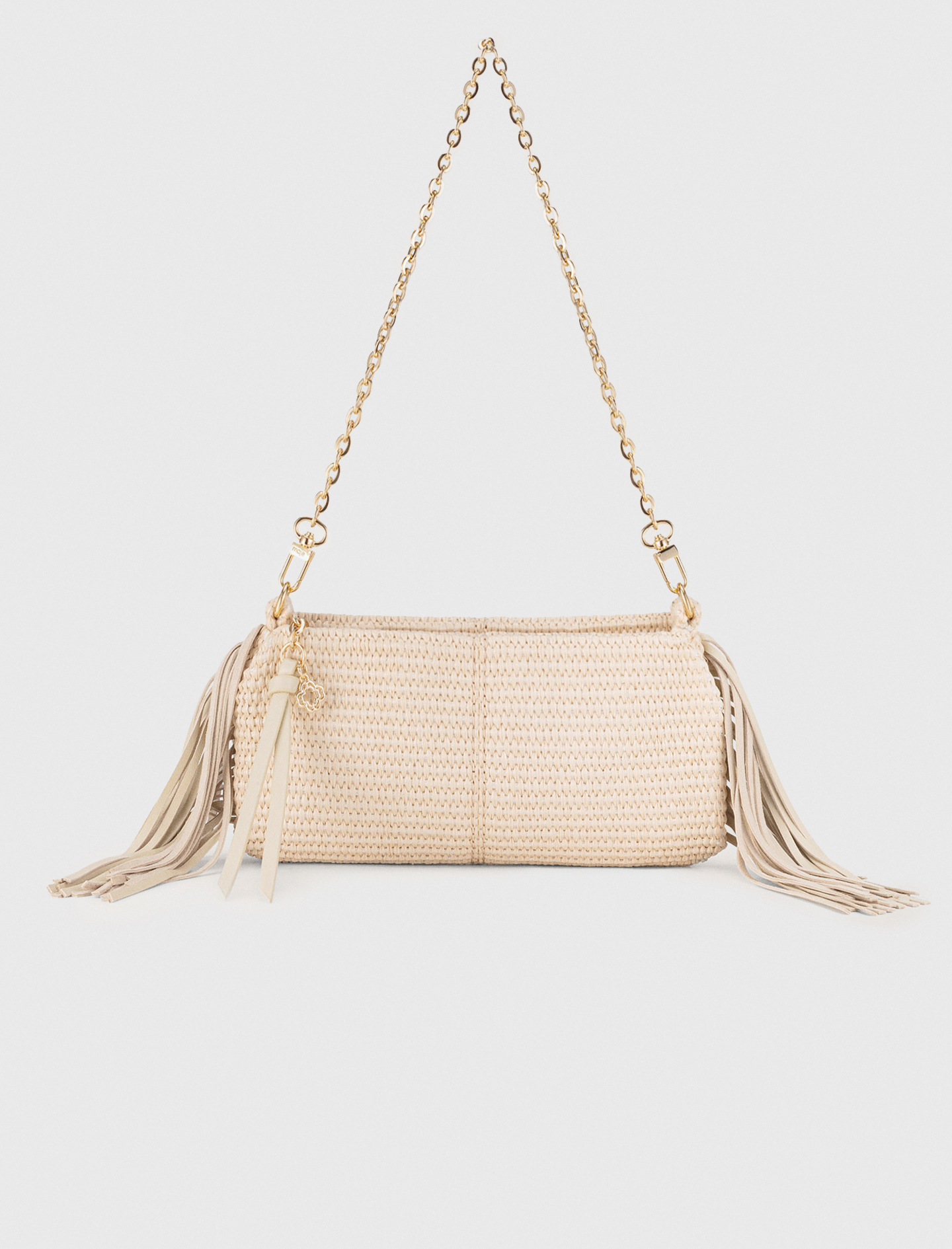 Miss Rafia Pochette Miss M pouch effetto rafia naturale donna | Maje