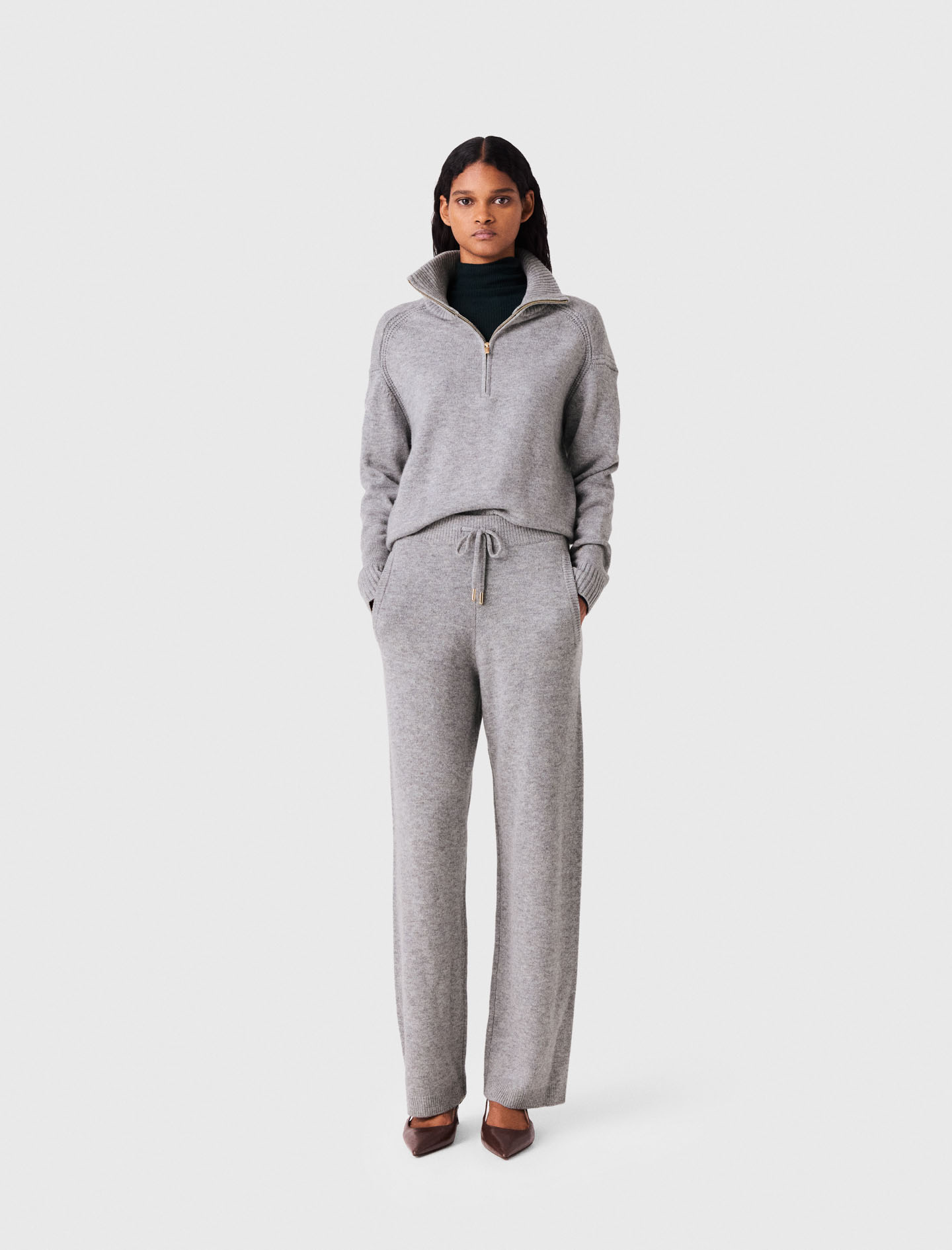 Pantaloni In Maglia - Grigio - Taglia 38 - Maje