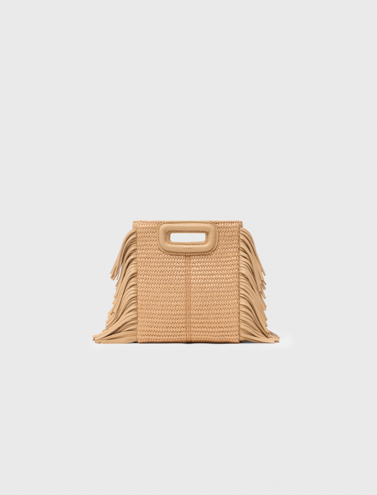 Borsa M Mini Tessuto Effetto Rafia - Beige - Maje