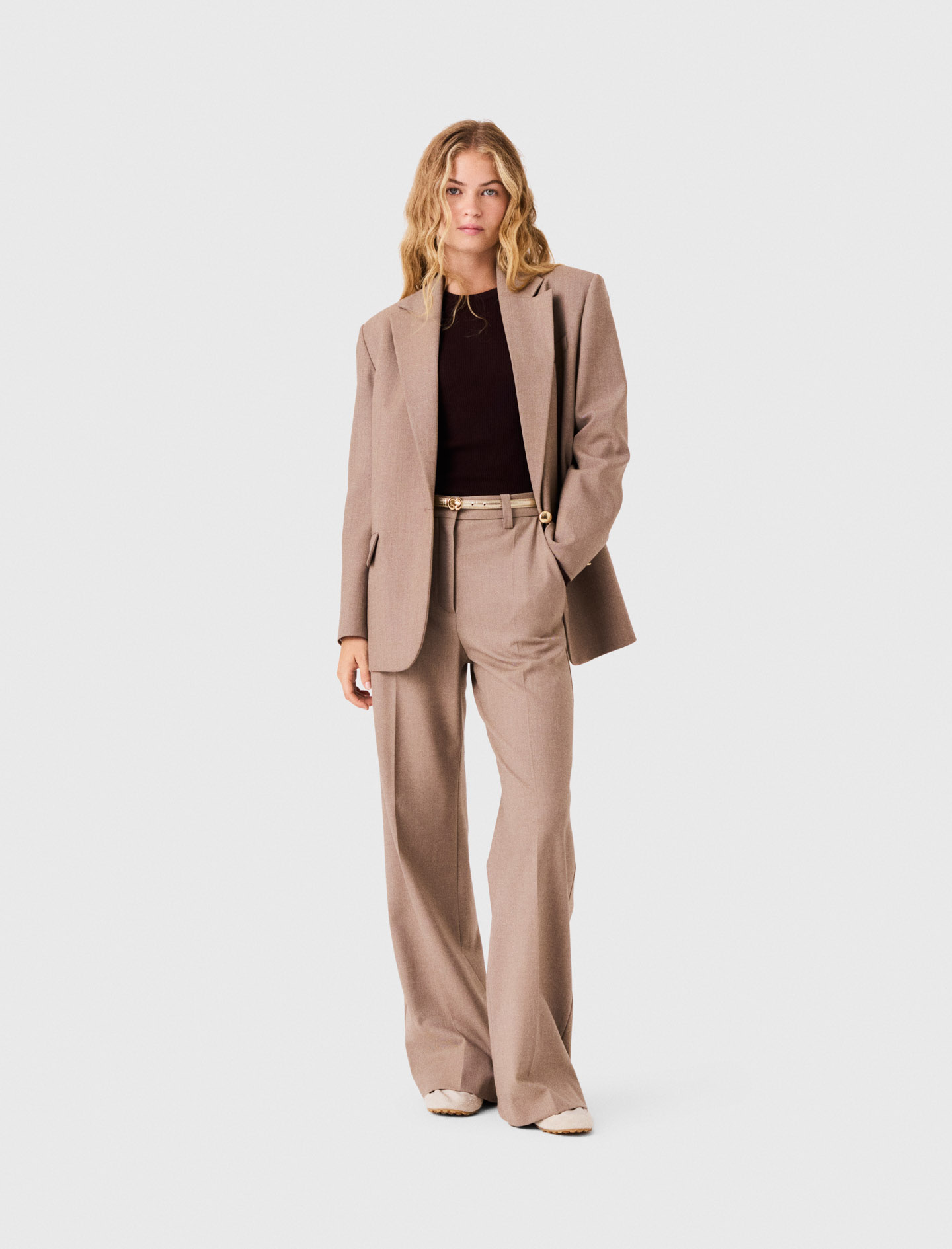 Giacca Da Tailleur - Beige - Taglia 42 - Maje