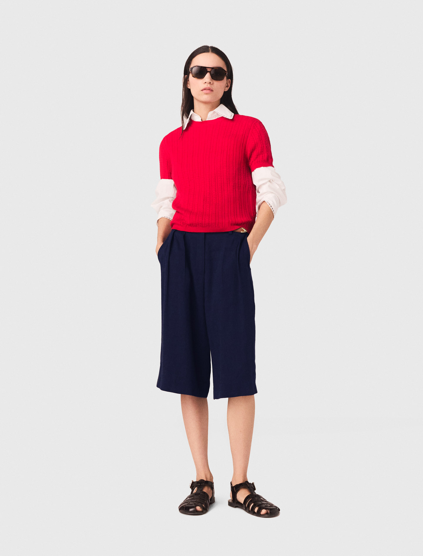Maglione Girocollo - Rosso - Taglia 40 - Maje