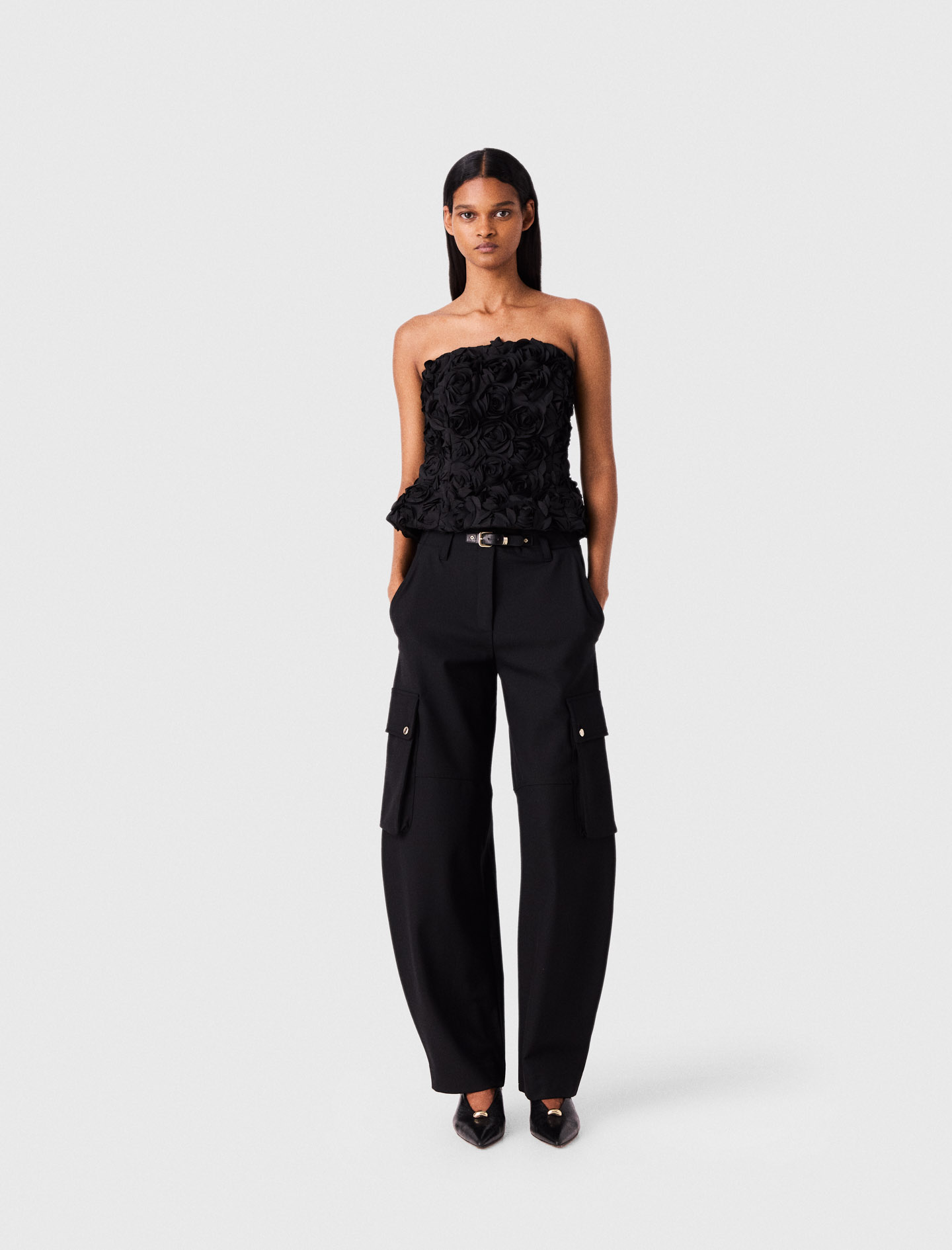 Pantaloni Cargo - Nero - Taglia 38 - Maje