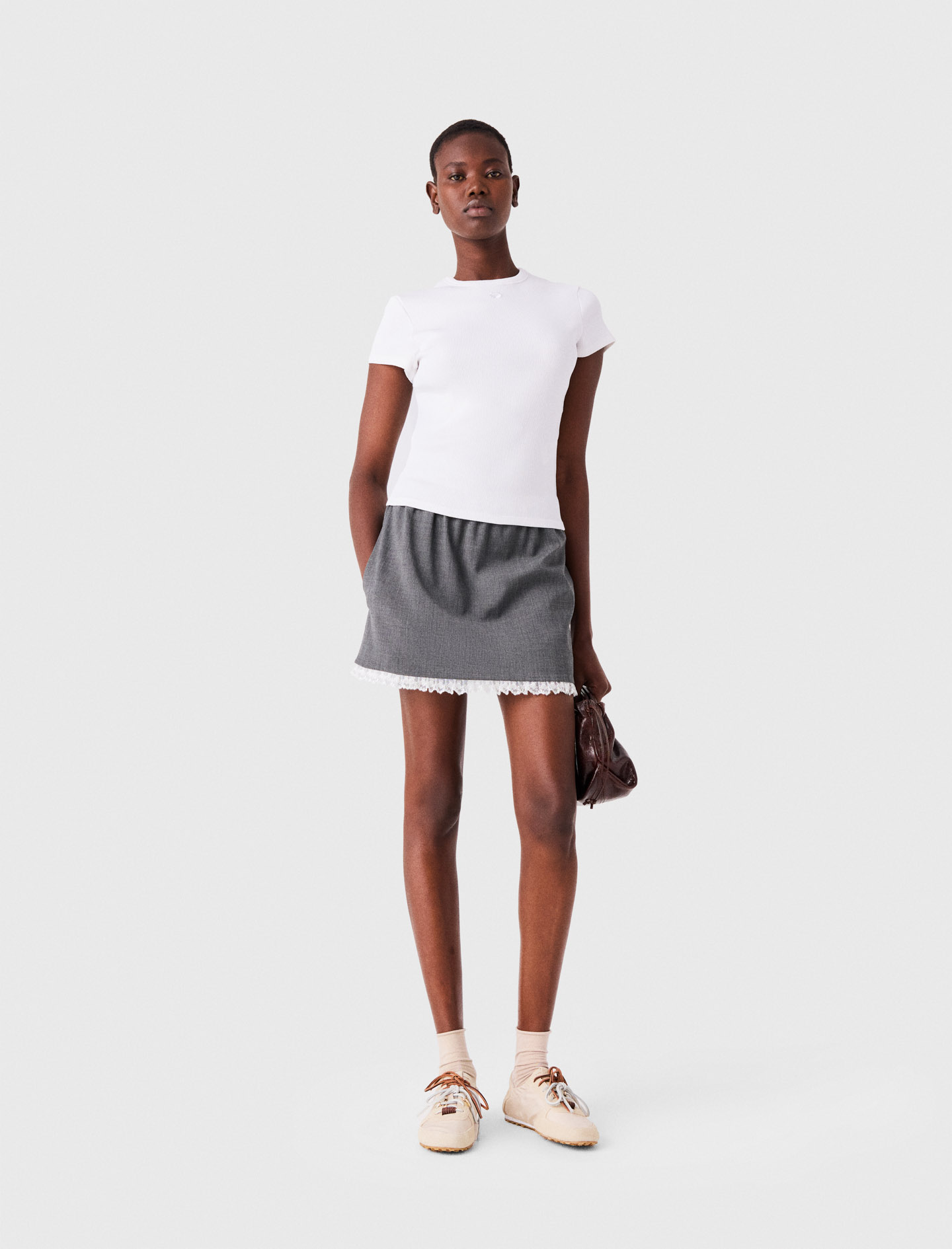 T-shirt Di Cotone - Bianco - Taglia 42 - Maje