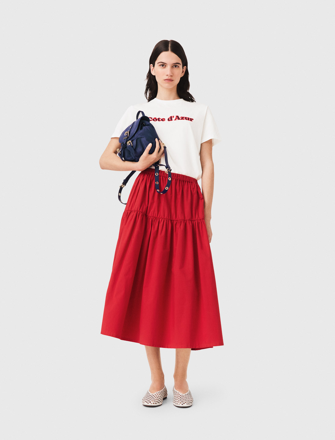 T-shirt Con Ricamo - Bianco - Taglia 44 - Maje