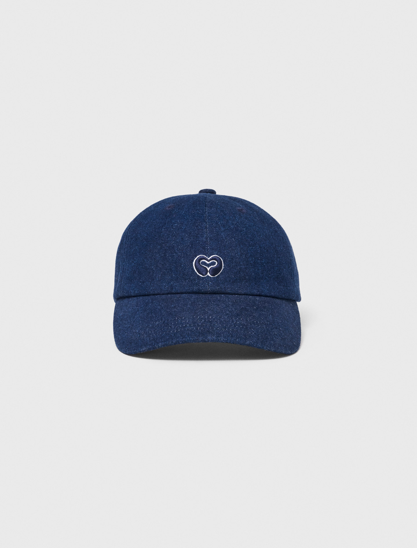 Cappello In Denim Grezzo Con Logo - Bleu Marine - Maje